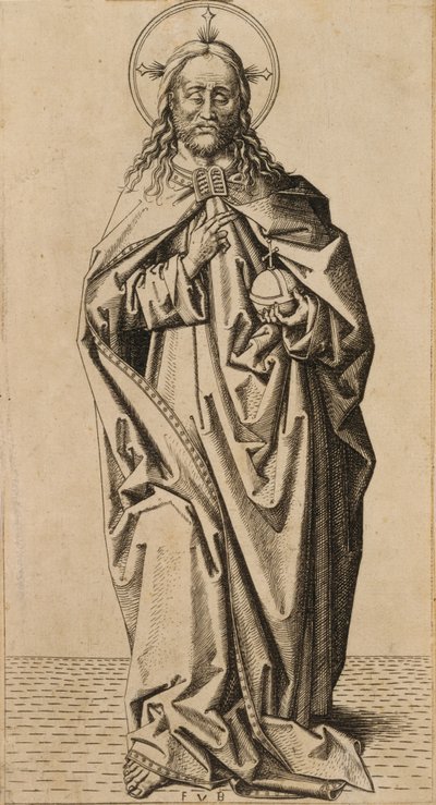 Christ, from the series Christ and the Twelve Apostles by Master F.V.B. fl.1480 1500 Master F.V.B. fl.1480 1500